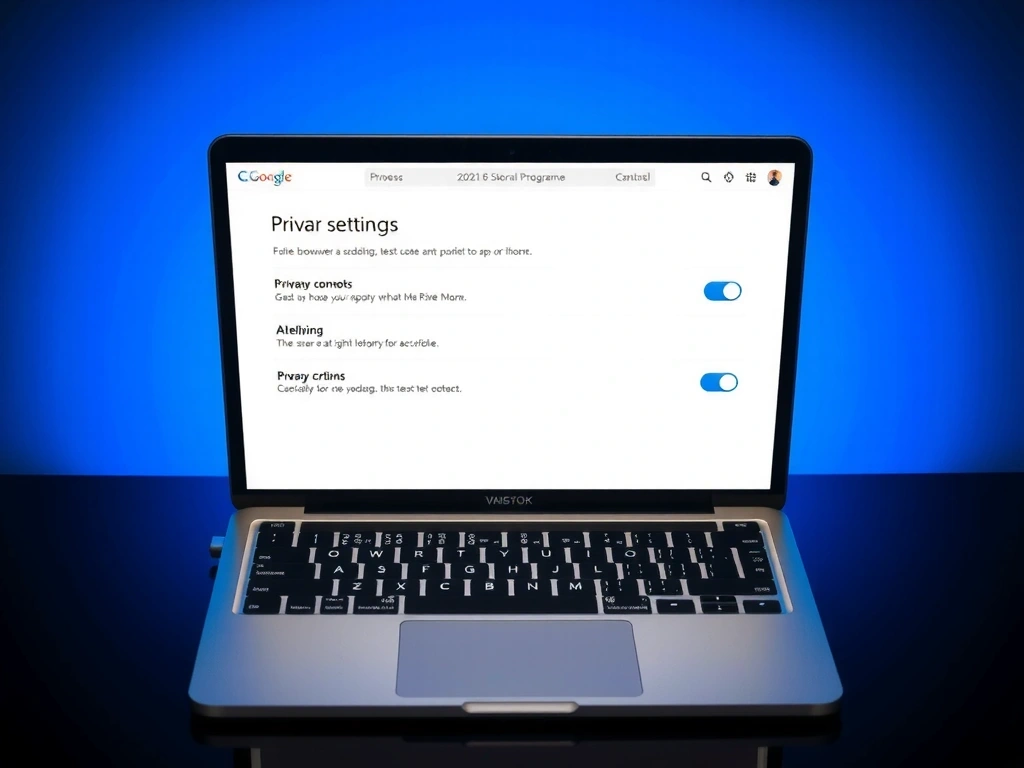 Computer screen showing browser privacy settings